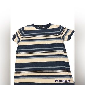 Polo Boy’s Blue and White Striped Short Sleeve Shirt| Size: 6